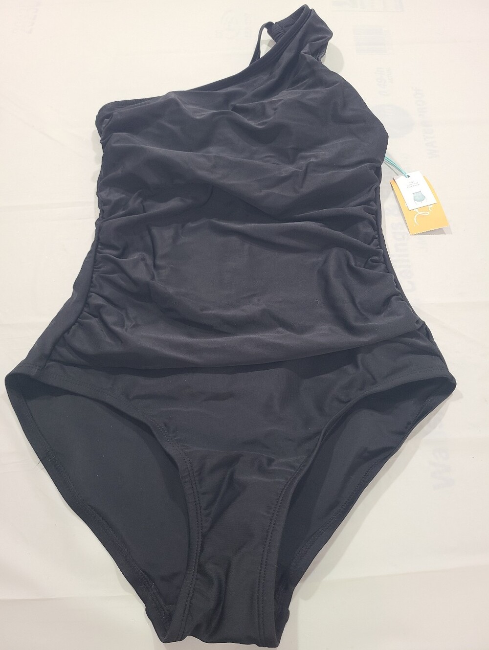 Women's Tummy Control One Shoulder Ruched Full Coverage One Piece Swimsuit S